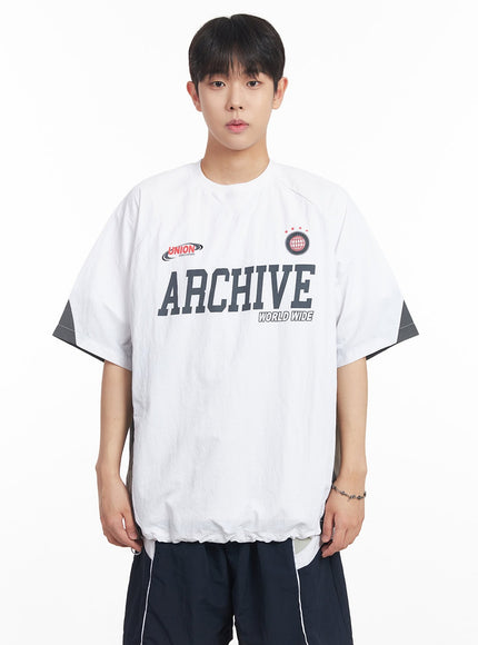 mens-archive-graphic-string-sports-t-shirt-ia525 / White