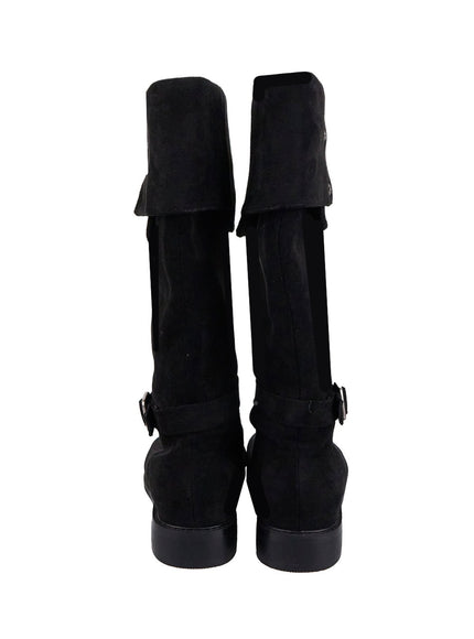 buckle-strap-faux-leather-long-boots-id431