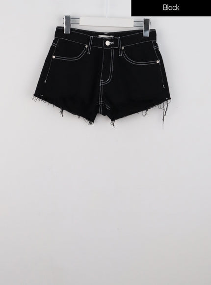 ripped-hem-cotton-shorts-ig302