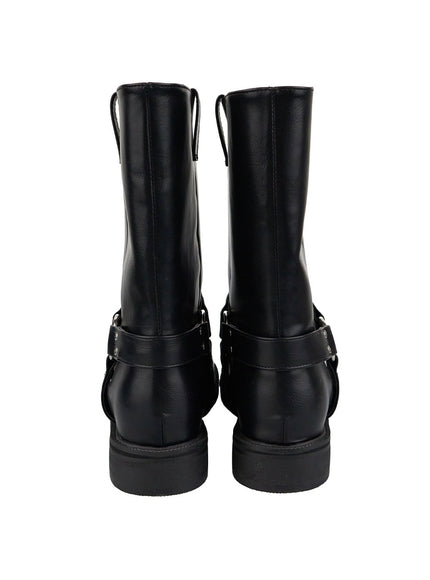 stud-faux-leather-strap-boots-ig405