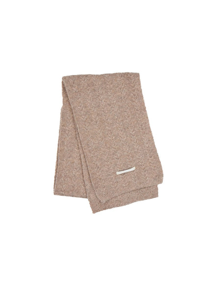 classic-cable-knit-scarf-id402 / Beige