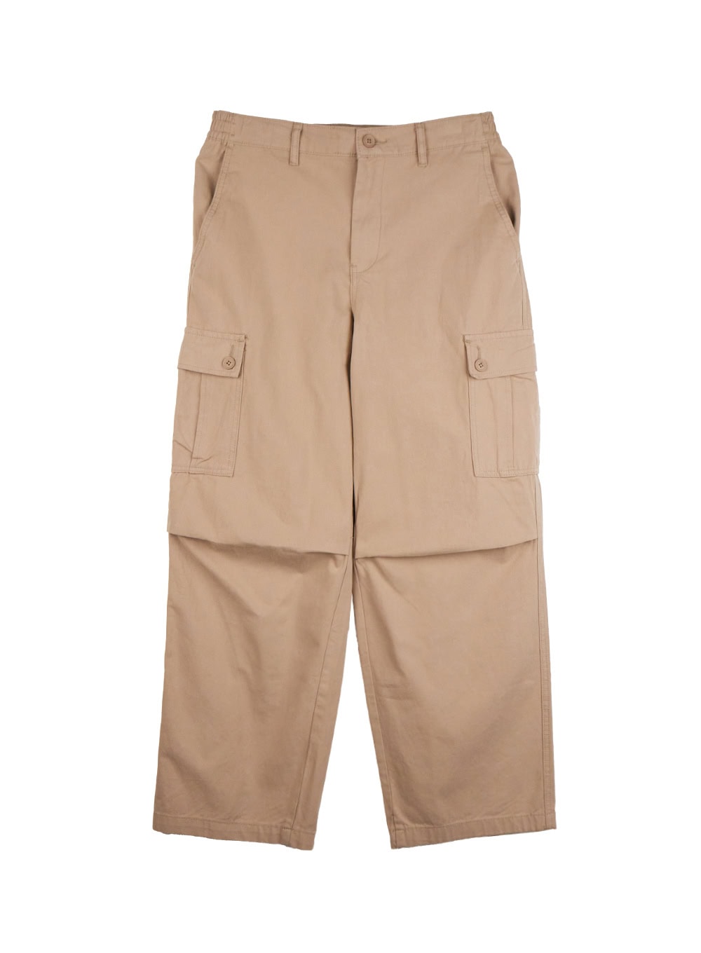 mens-wide-fit-cargo-pockets-cotton-pants-id413 / Beige