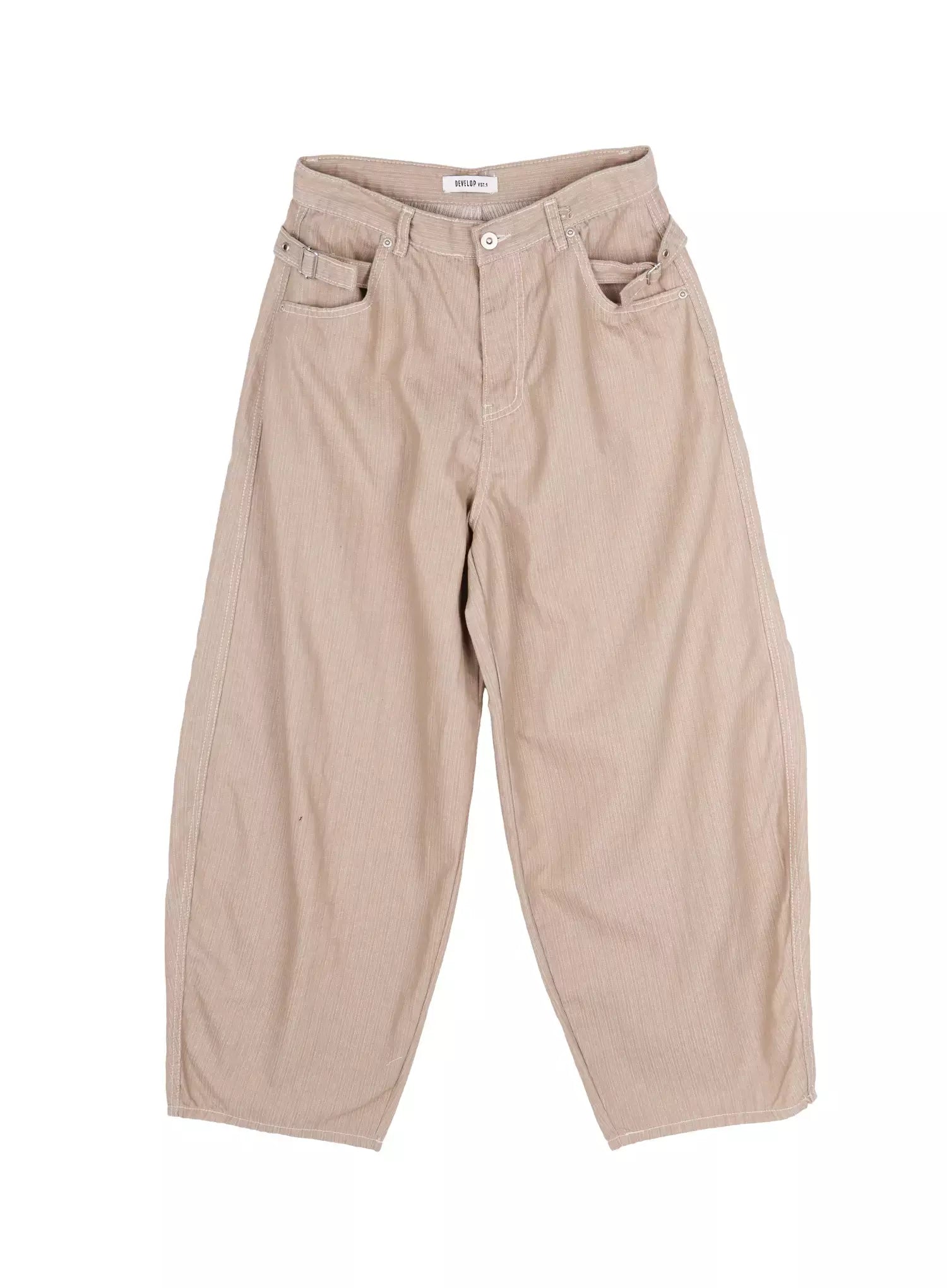casual-baggy-stripe-pants-iu518 / Beige