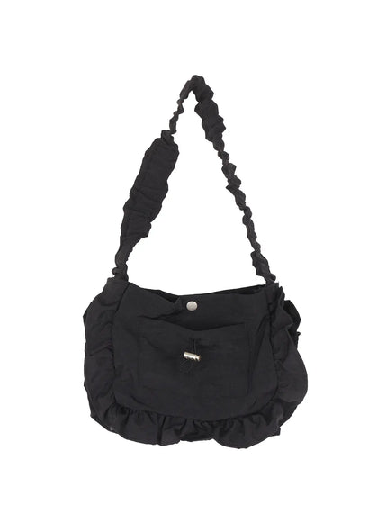 frill-shoulder-bag-iu509 / Black