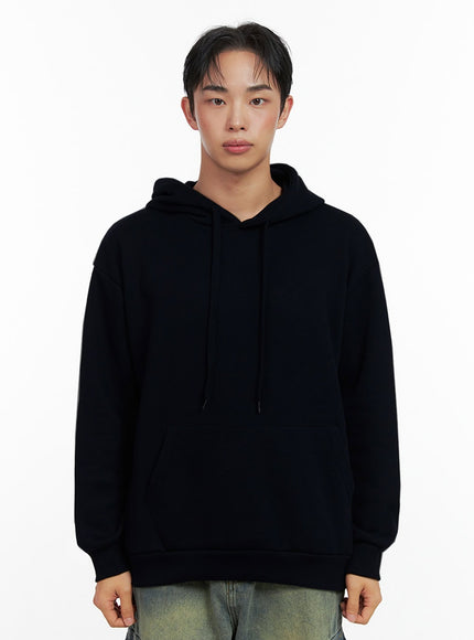 mens-soft-touch-warm-hoodie-in426 / Black