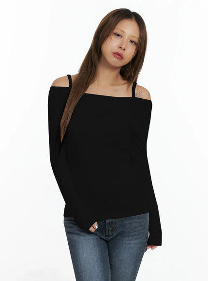 strappy-off-shoulder-top-id503 / Black
