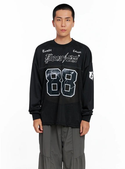 mens-mesh-long-sleeve-jersey-is510 / Black