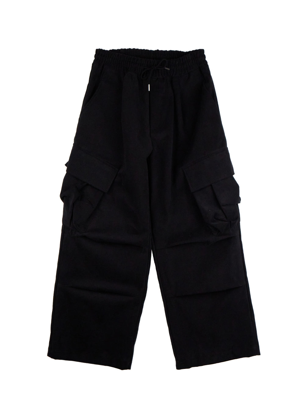 mens-warm-wide-fit-cargo-pants-id406 / Black