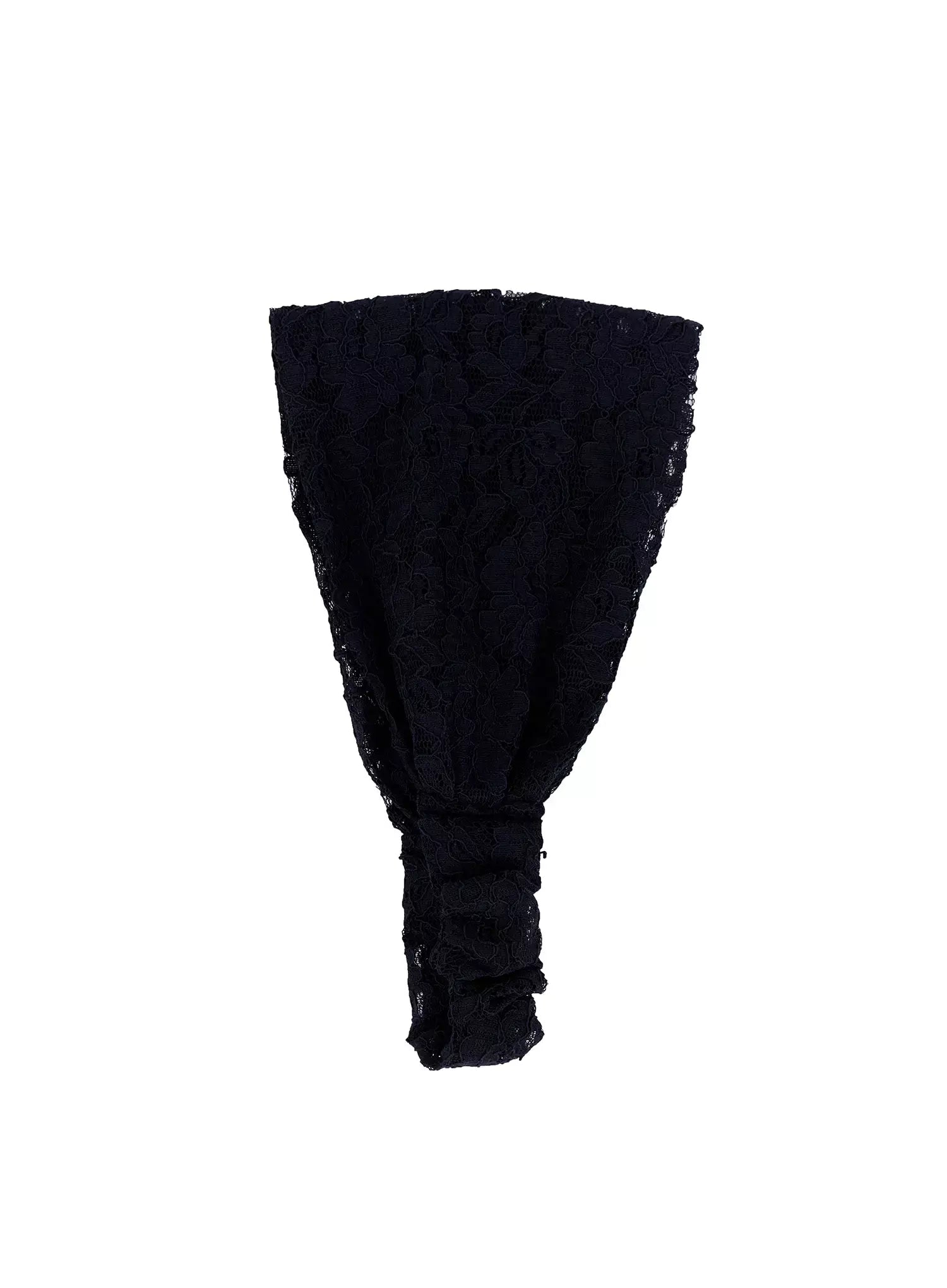 floral-lace-wide-headband-iy501 / Black