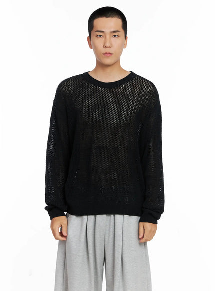 mens-knit-sweater-ig529 / Black