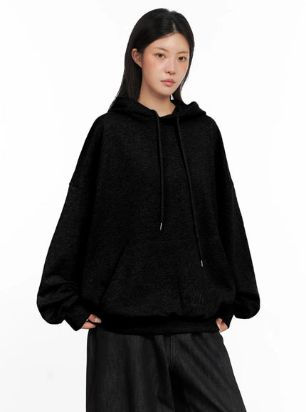 oversized-casual-hoodie-is515 / Black