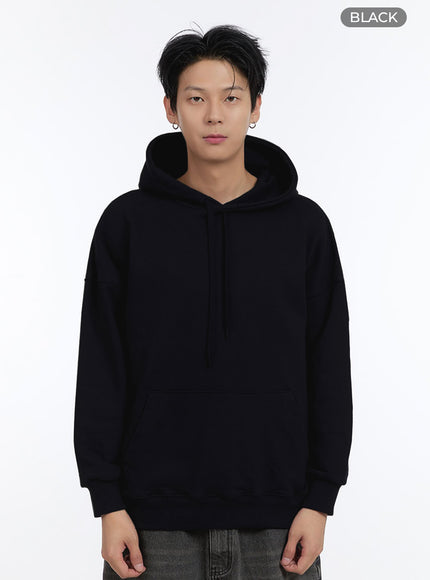 mens-loose-fit-hoodie-io428 / Black