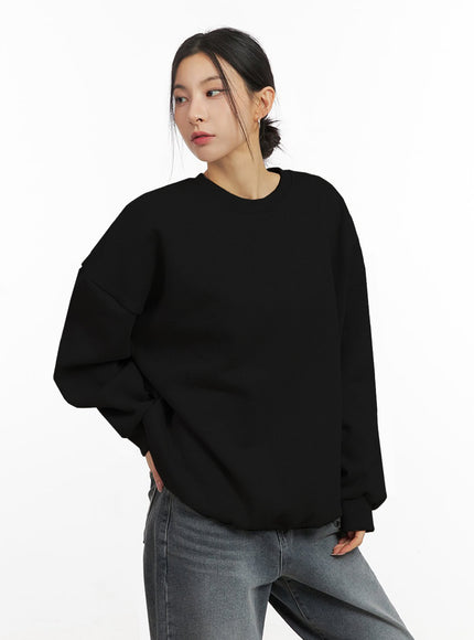 classic-oversized-crew-neck-ij503 / Black