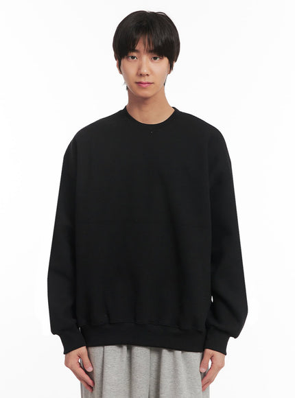 mens-essential-cotton-sweatshirt-ia510 / Black