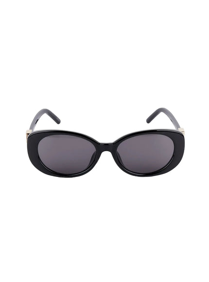 jewel-slim-oval-sunglasses-ij508 / Black