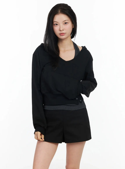 layered-halter-neck-set-im524 / Black