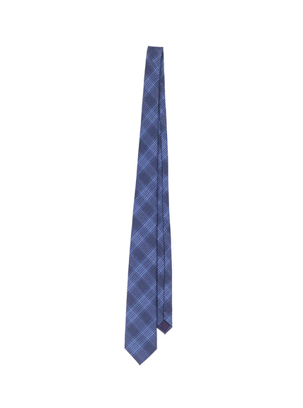 mens-casual-glen-plaid-print-tie-il514 / Blue