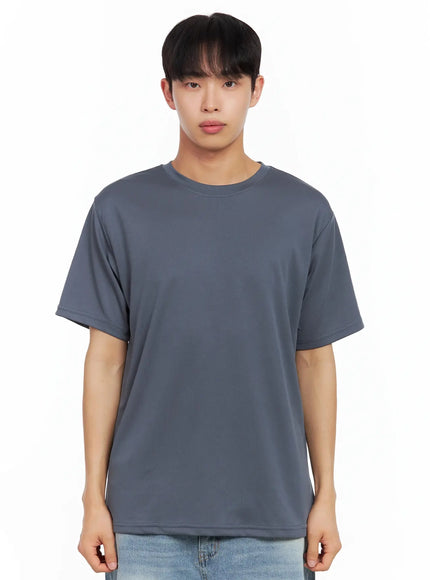 mens-short-sleeve-mesh-tee-il516 / Dark gray