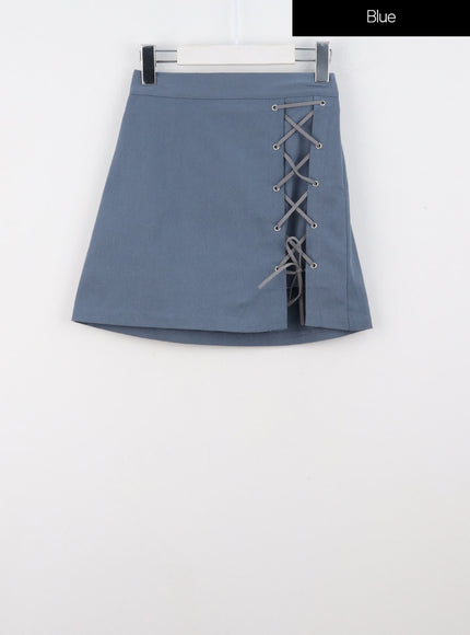 x-strap-mini-skirt-is321 / Blue