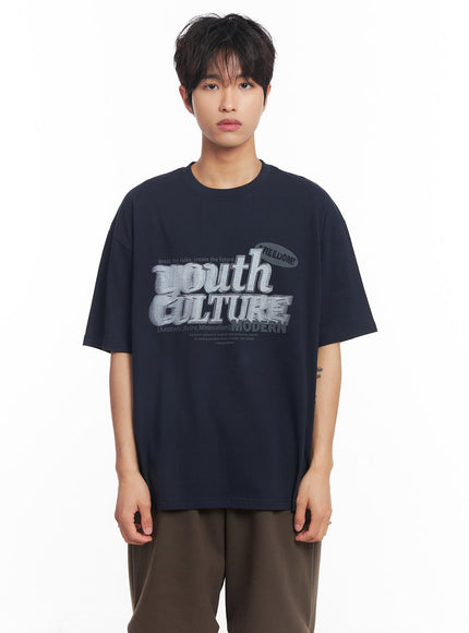 mens-youth-graphic-t-shirt-iy508 / Dark blue