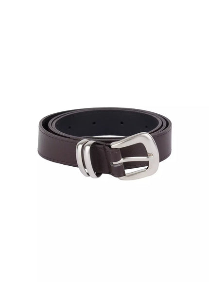 square-buckle-basic-belt-ig527 / Dark brown