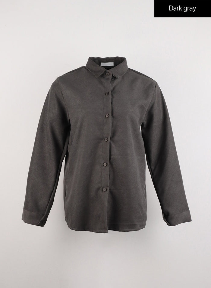basic-collar-buttoned-shirt-id306 / Dark gray