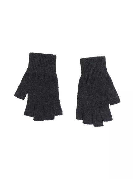 knit-fingerless-gloves-in503 / Dark gray