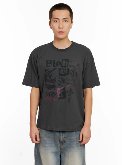 mens-casual-graphic-tee-ig511 / Dark gray