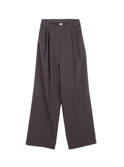 high-waist-buttoned-wide-leg-trousers-if520 / Dark gray