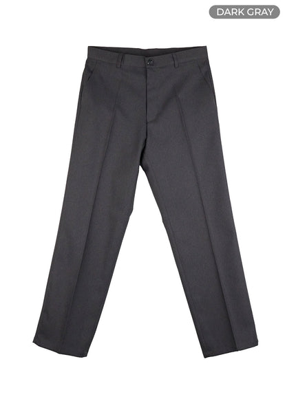 mens-solid-tailored-pants-ig428 / Dark gray