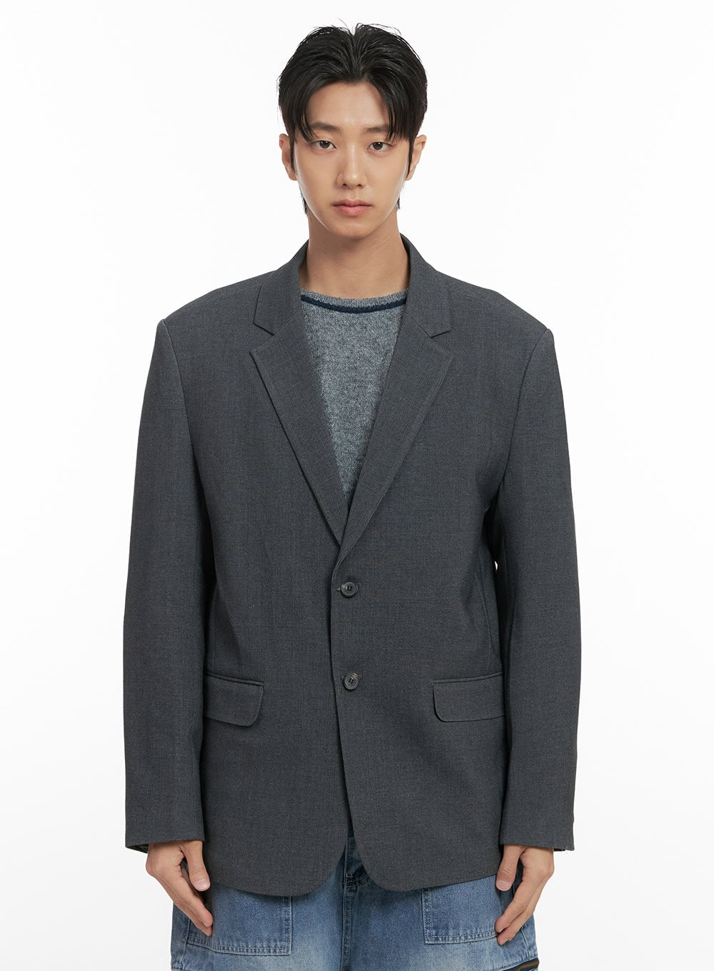 mens-oversized-blazer-id406 / Dark gray