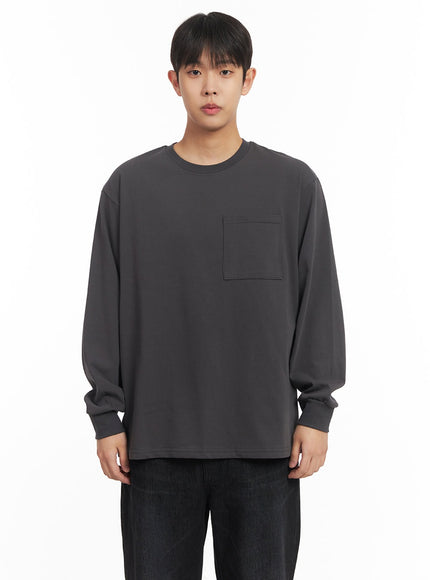 mens-essential-pocket-sweatshirt-im514 / Dark gray