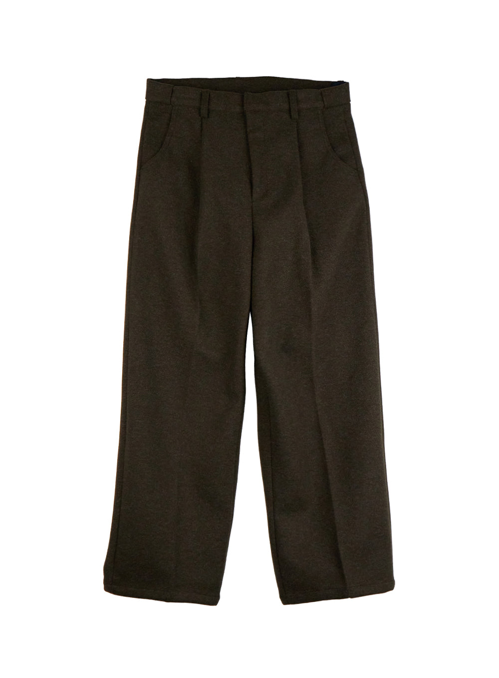 mens-pintuck-wool-blend-slacks-id406 / Dark green