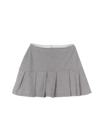 pleated-mini-skirt-id525 / Gray