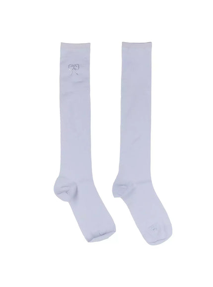 rhinestone-heart-knee-high-socks-il531 / Gray