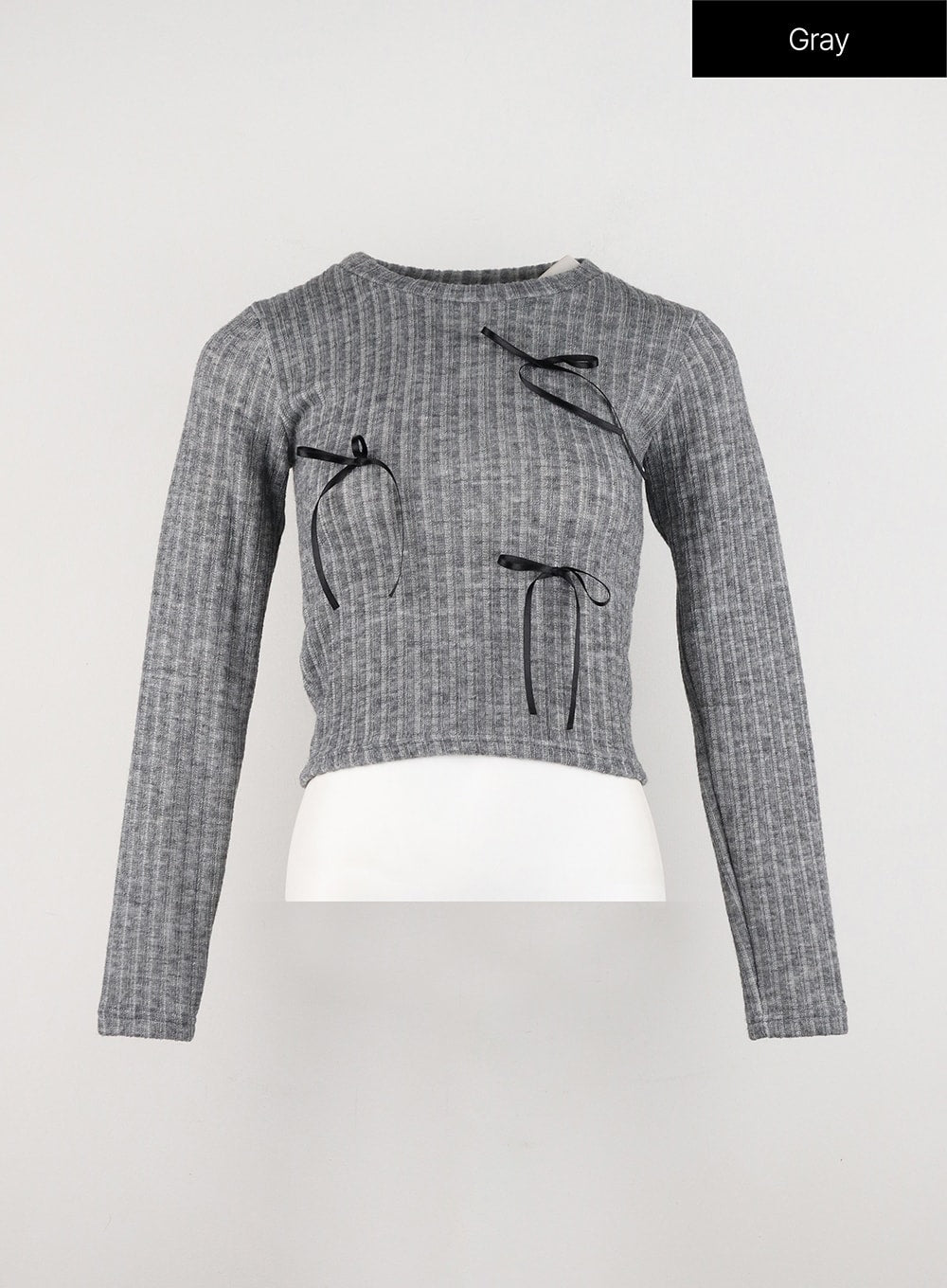 ribbon-knit-sweater-in330 / Gray