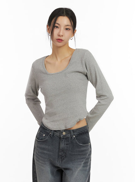 basic-square-neck-crop-top-id431 / Gray