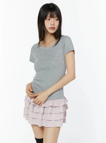 essential-crew-neck-t-shirt-iu518 / Gray