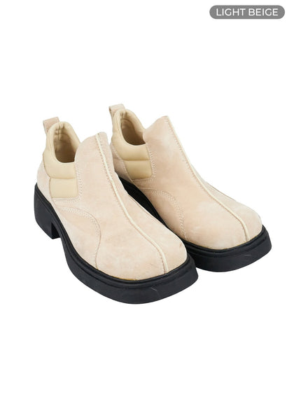 front-stripe-platform-heels-ig405 / Light beige