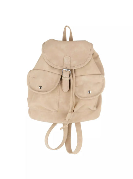 suede-backpack-f516 / Light beige