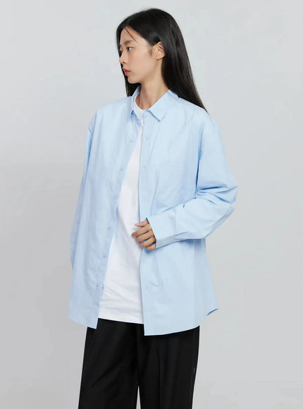 classic-oversized-shirt-in507 / Light blue
