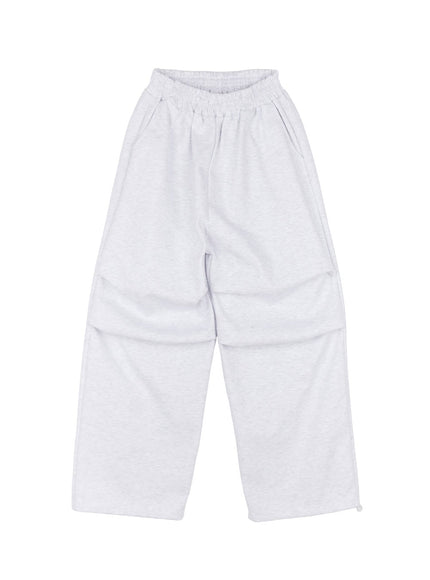 mens-pintuck-windbreaker-pants-iy508 / Light gray