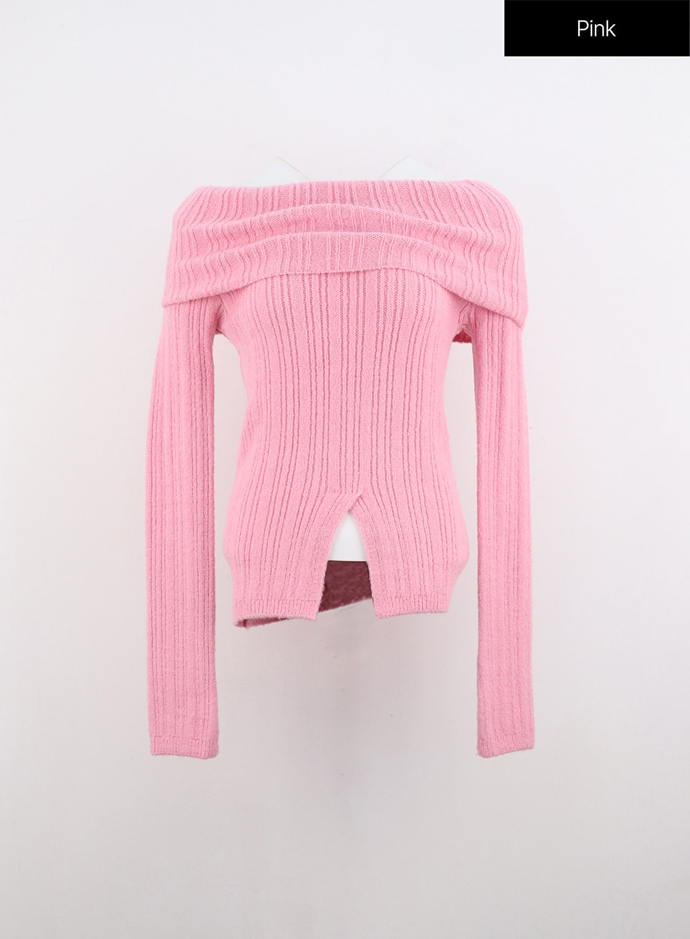 Off-Shoulder Rib Sweater IO320