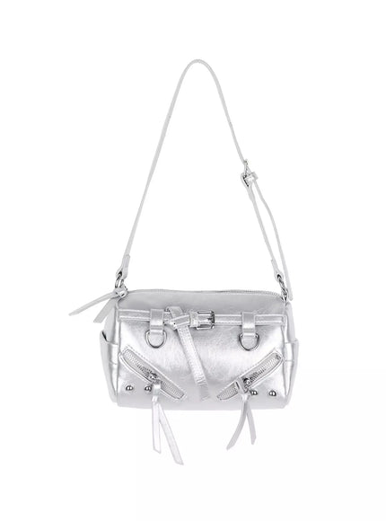 knotted-shoulder-bag-cu515 / Silver