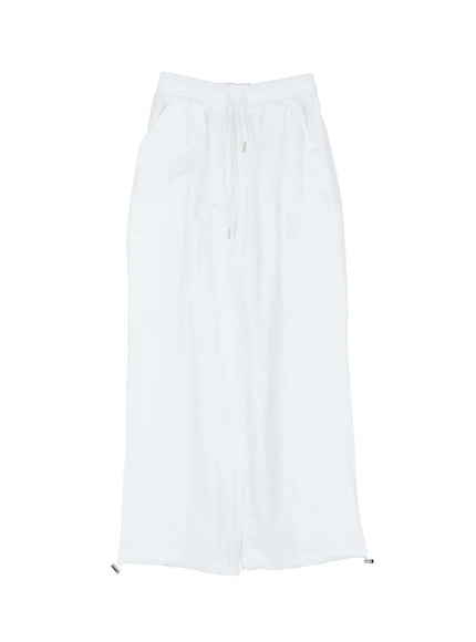 mens-cargo-drawstring-pants-ig508 / White