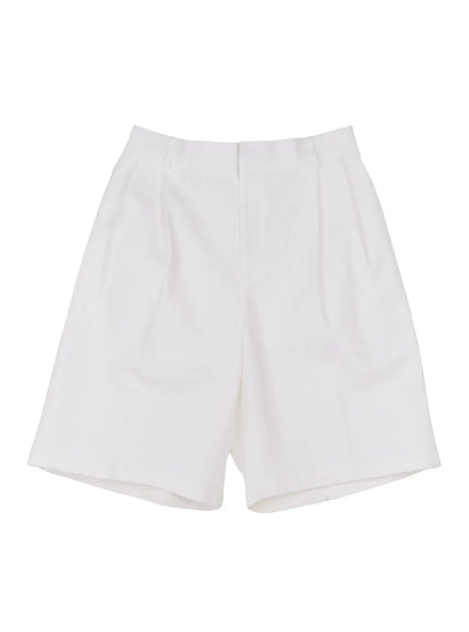 mens-pleat-bermuda-shorts-ig501 / White