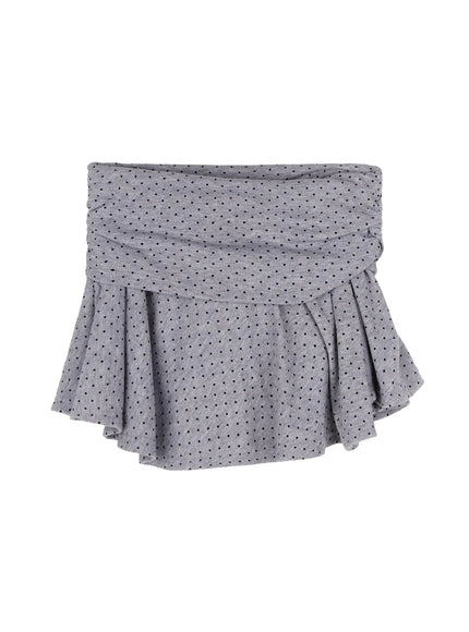 polka-dot-high-waist-skirt-iy525 / Gray
