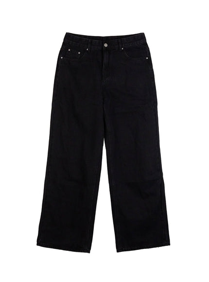 mens-vintage-wide-leg-jeans-in426 / Black