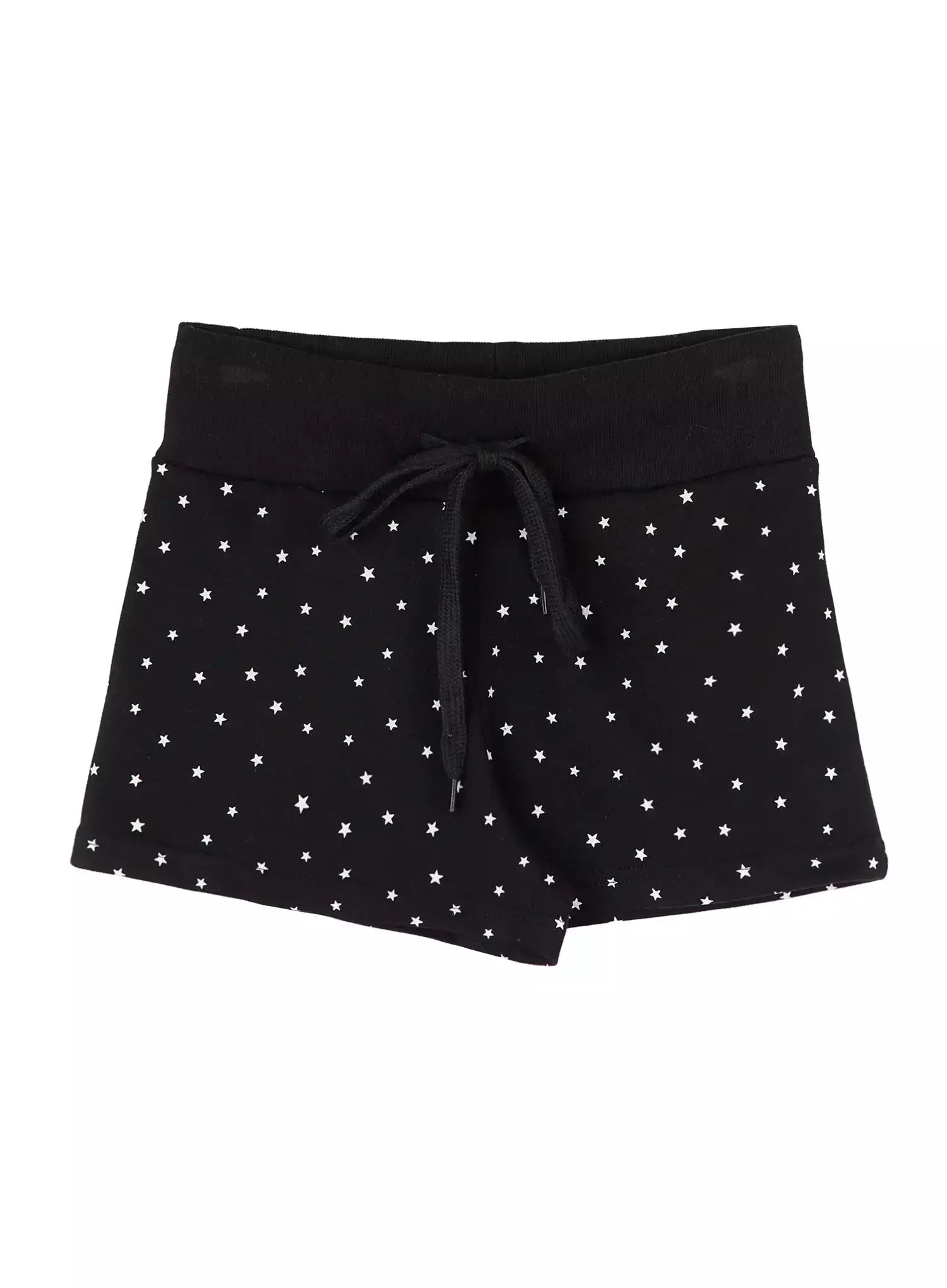 star-print-sweat-shorts-iu512 / Black