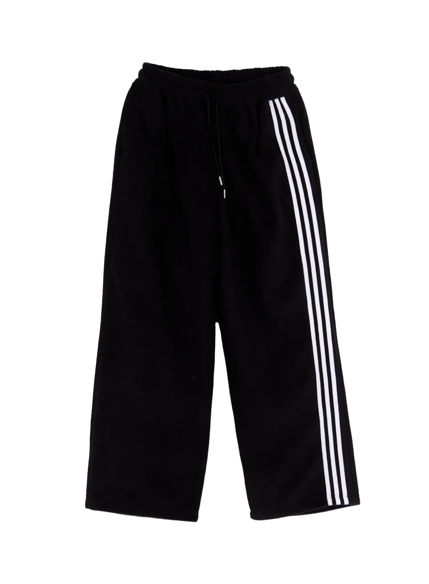 stripe-sweatpants-ij505 / Black